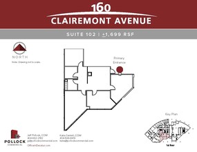 160 Clairemont Ave, Decatur, GA en alquiler Plano de la planta- Imagen 2 de 7