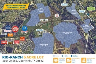 3351 County Road 258, Liberty Hill, TX - AÉREA vista de mapa