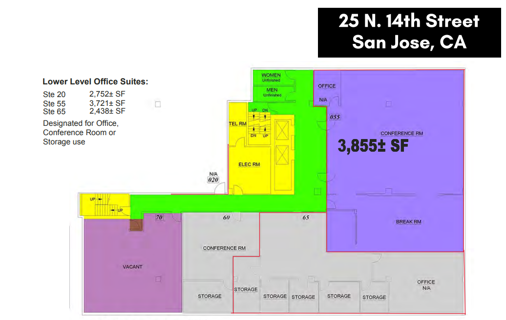 25 N 14th St, San Jose, CA en alquiler Plano de la planta- Imagen 1 de 1