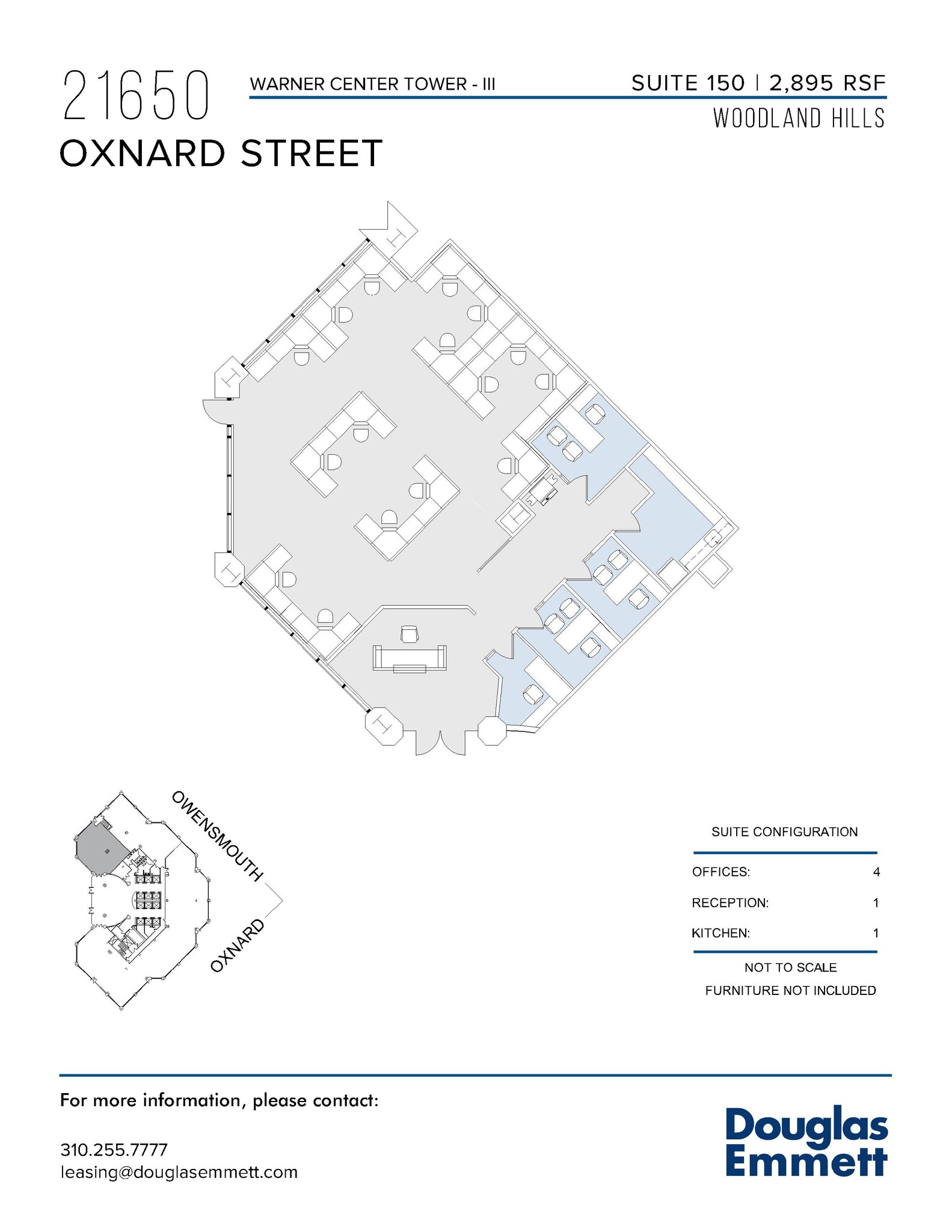 21650 Oxnard St, Woodland Hills, CA en alquiler Plano de la planta- Imagen 1 de 1