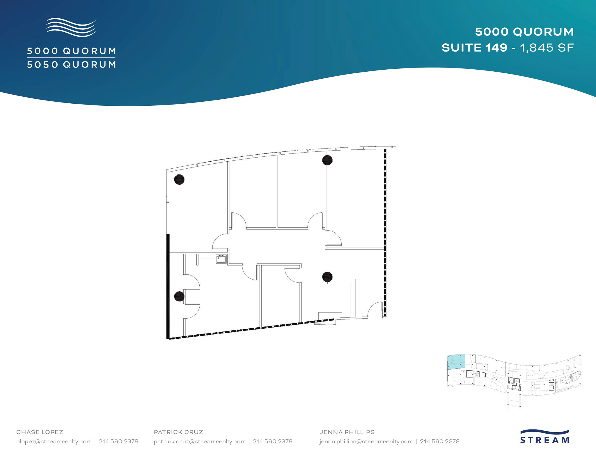 5000 Quorum Dr, Dallas, TX en alquiler Plano de la planta- Imagen 1 de 1