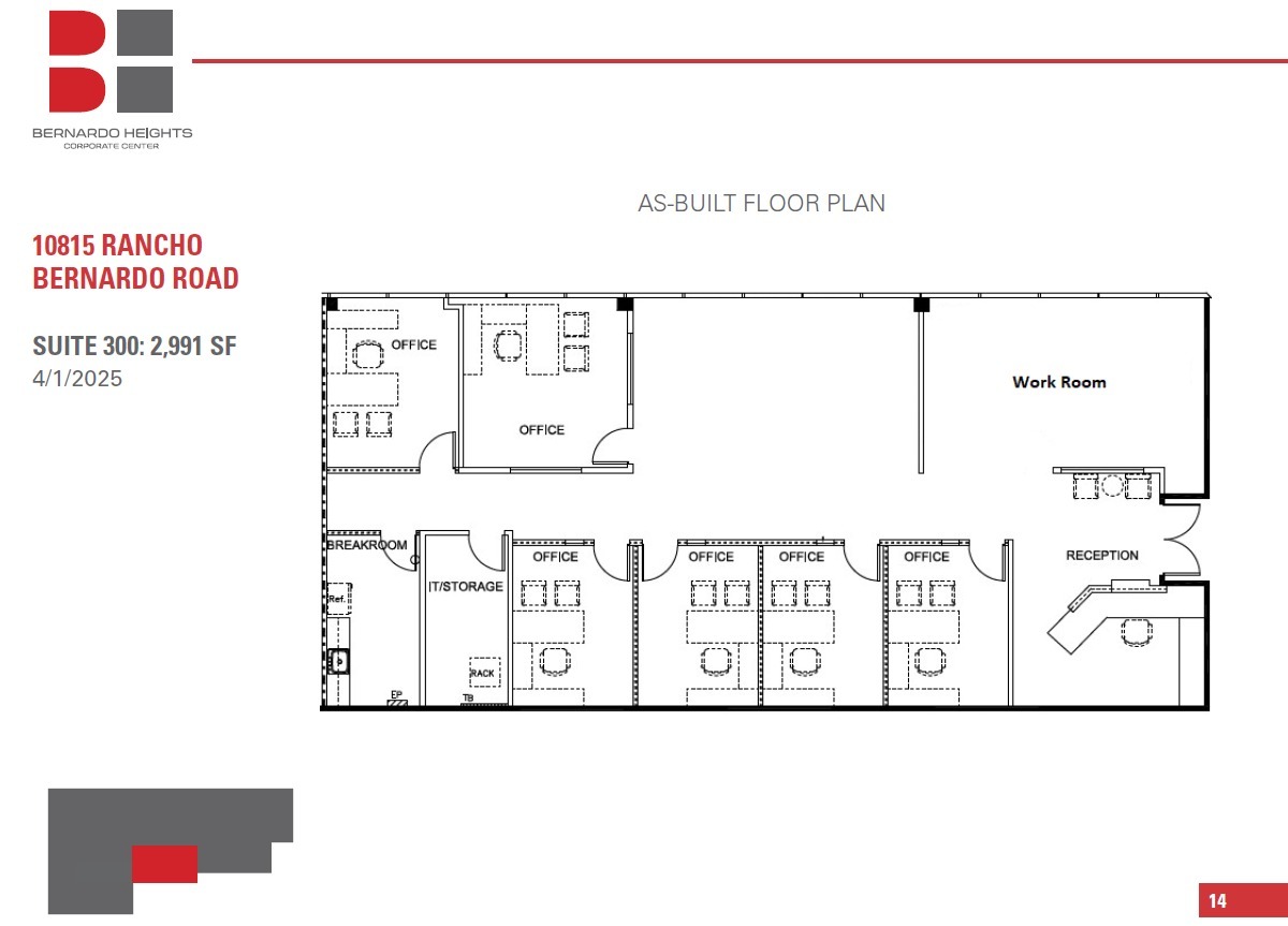 10815 Rancho Bernardo Rd, San Diego, CA en alquiler Plano de la planta- Imagen 1 de 1