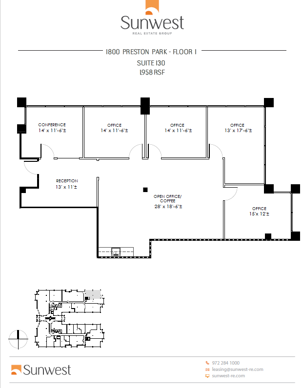 1800 Preston Park Blvd, Plano, TX en alquiler Plano de la planta- Imagen 1 de 1