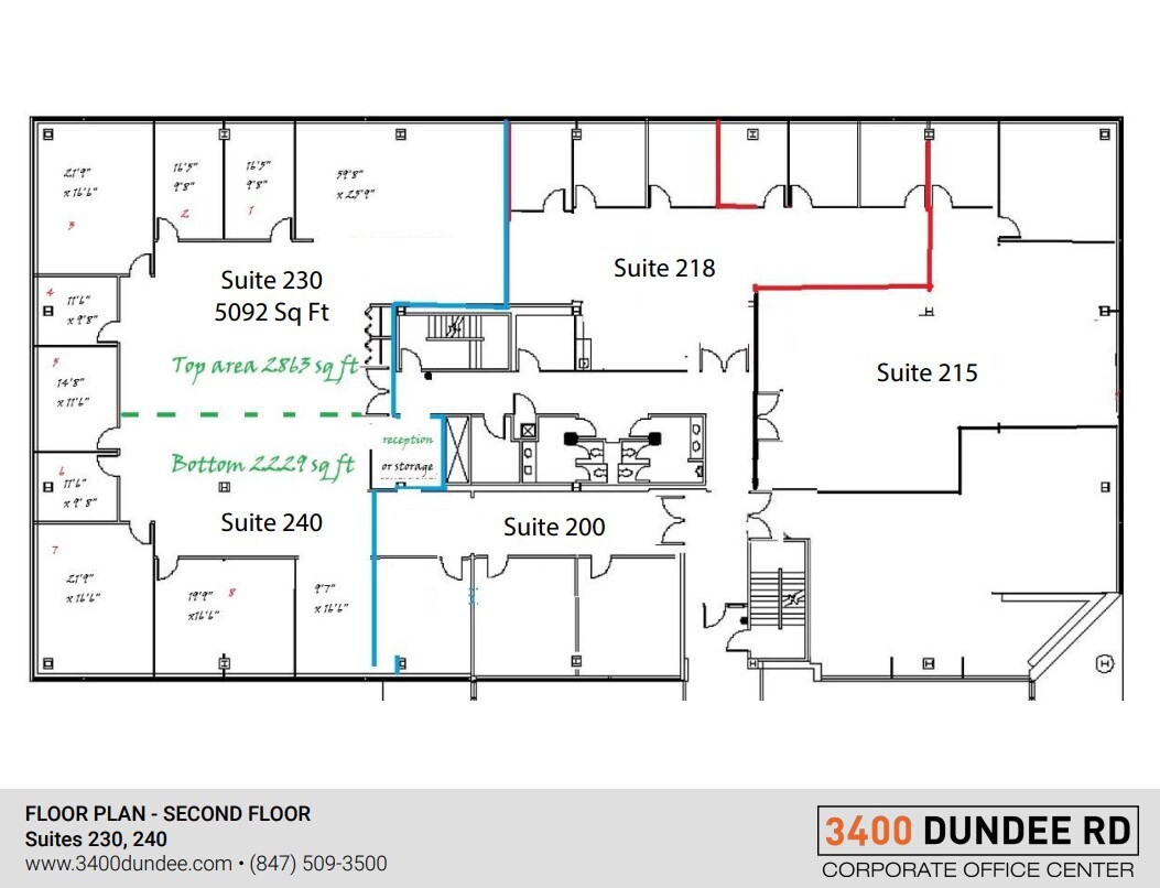 3400 Dundee Rd, Northbrook, IL en alquiler Plano de la planta- Imagen 1 de 2