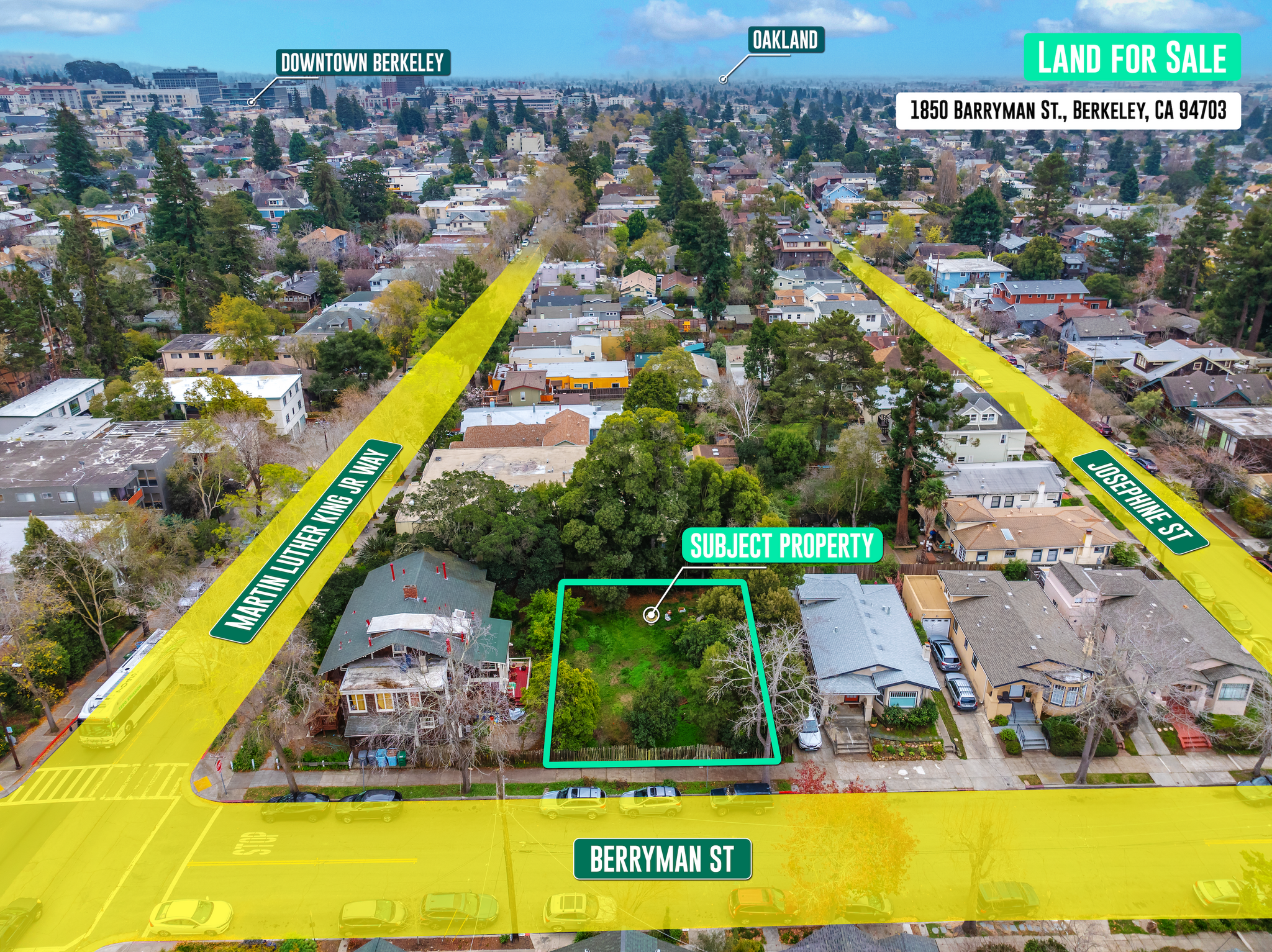 1850 Berryman st, Berkeley, CA en venta Vista aérea- Imagen 1 de 7