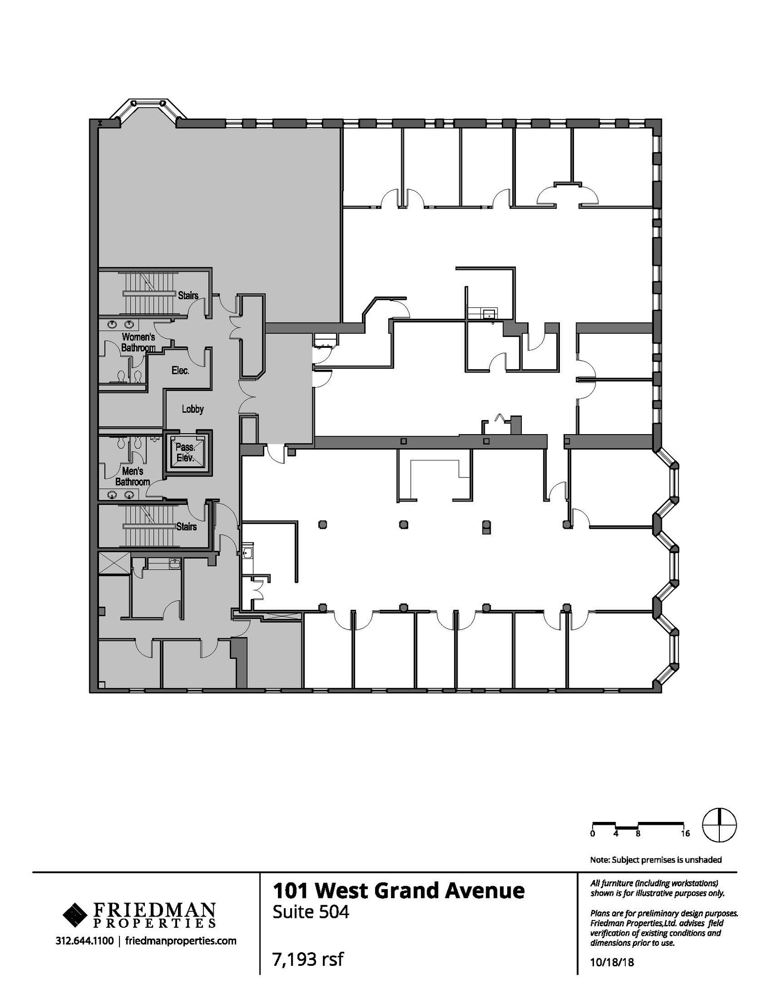 101 W Grand Ave, Chicago, IL en alquiler Plano de la planta- Imagen 1 de 4