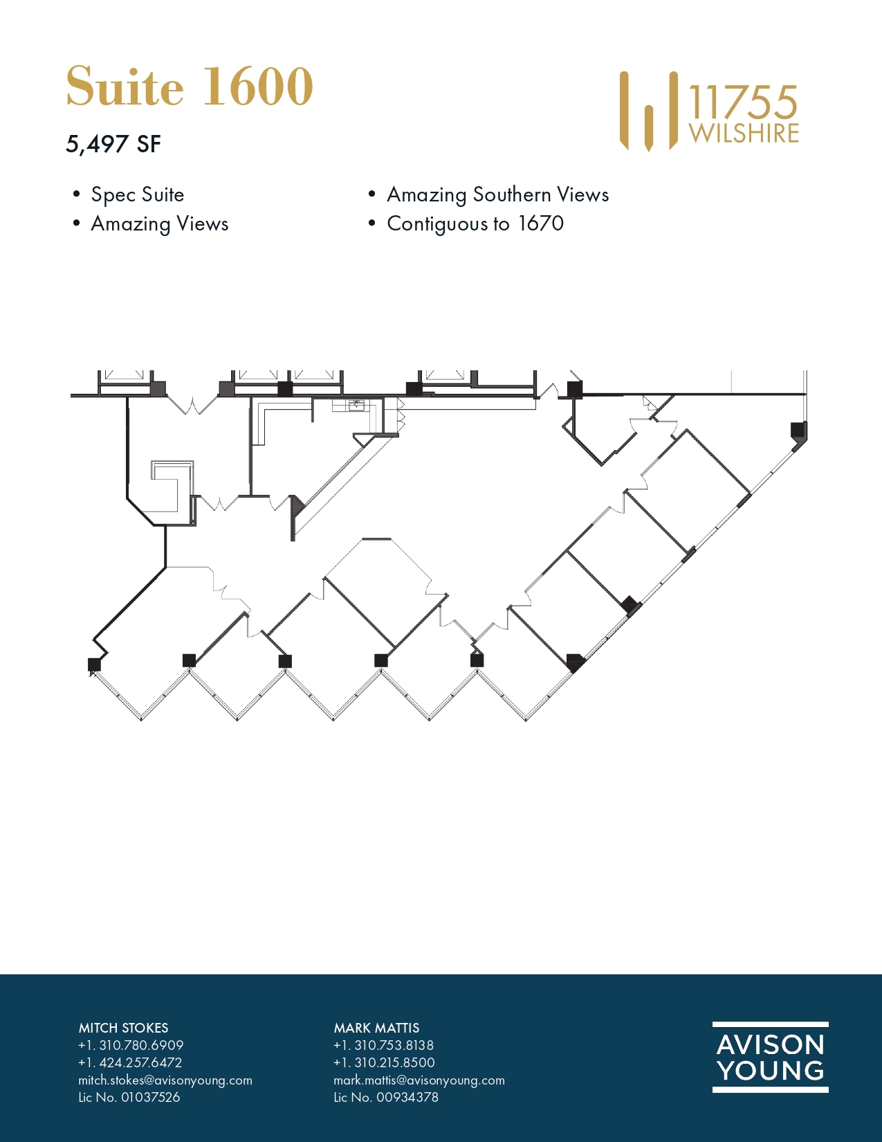 11755 Wilshire Blvd, Los Angeles, CA en alquiler Plano de la planta- Imagen 1 de 4