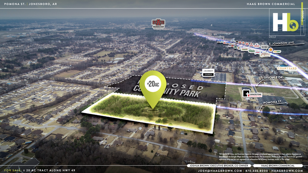 Pomona Drive, Jonesboro, AR en venta - Vista aérea - Imagen 3 de 5