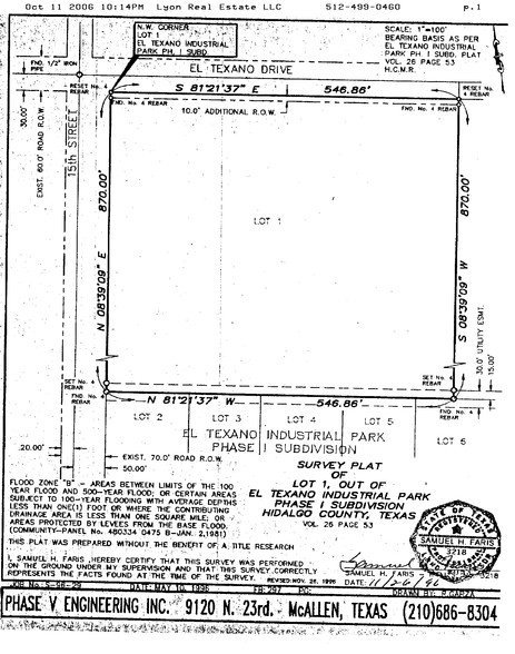 1700 E Ramon Ayala Dr, Hidalgo, TX en venta - Plano de solar - Imagen 3 de 5