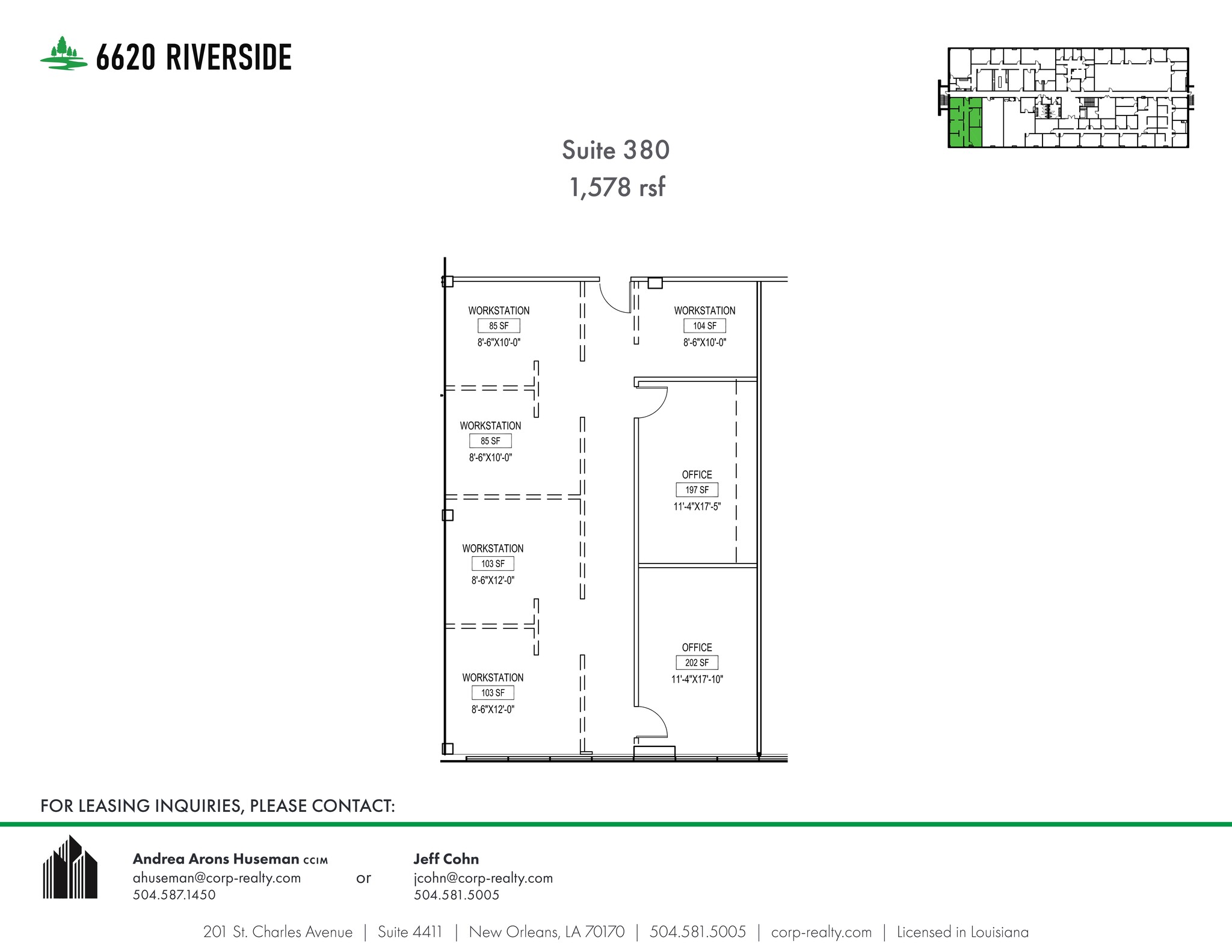 6660 Riverside Dr, Metairie, LA en alquiler Plano del sitio- Imagen 1 de 1