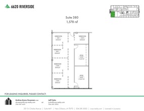 6660 Riverside Dr, Metairie, LA en alquiler Plano del sitio- Imagen 1 de 1