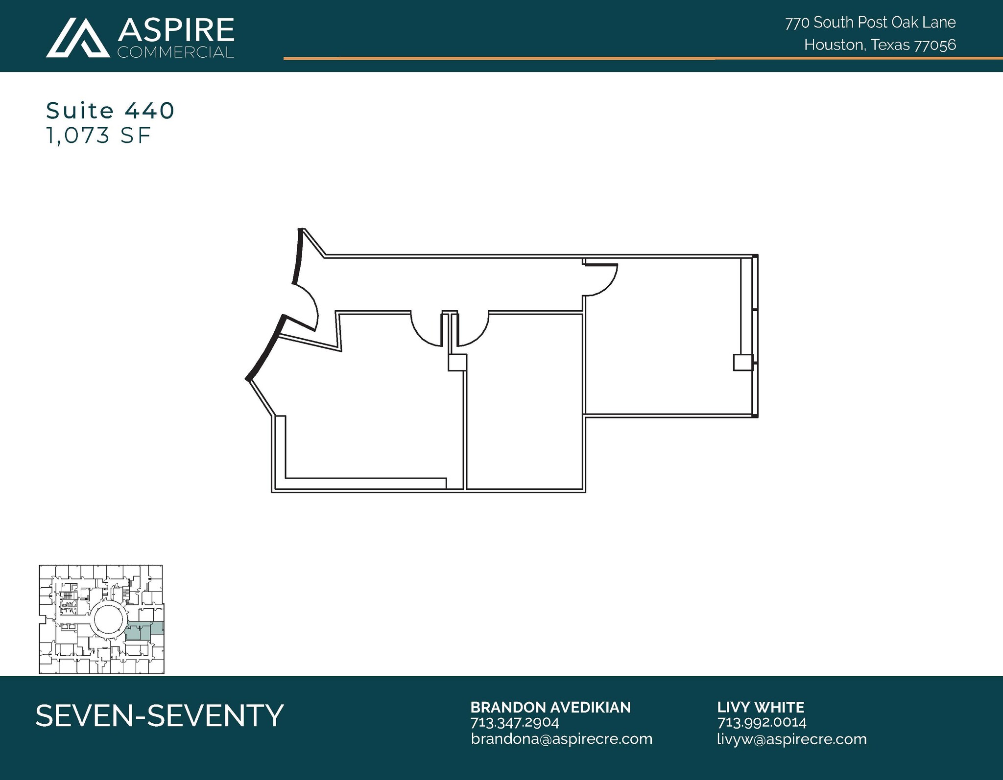 770 S Post Oak Ln, Houston, TX en alquiler Plano de la planta- Imagen 1 de 1