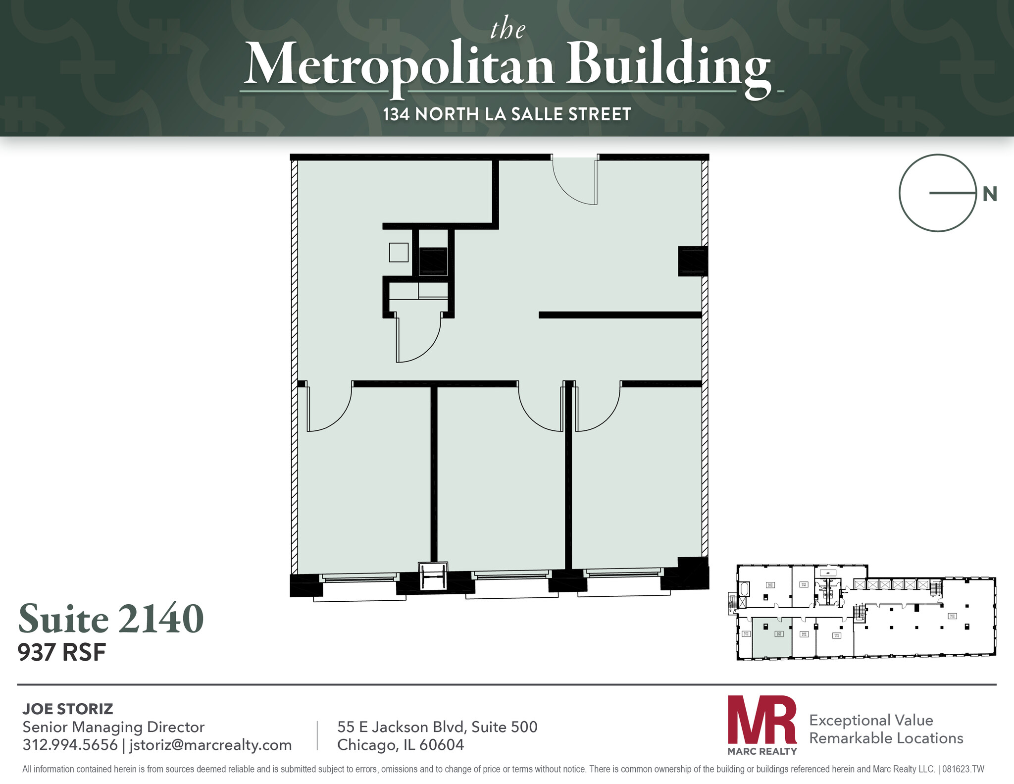 134 N LaSalle St, Chicago, IL en alquiler Plano de la planta- Imagen 1 de 5