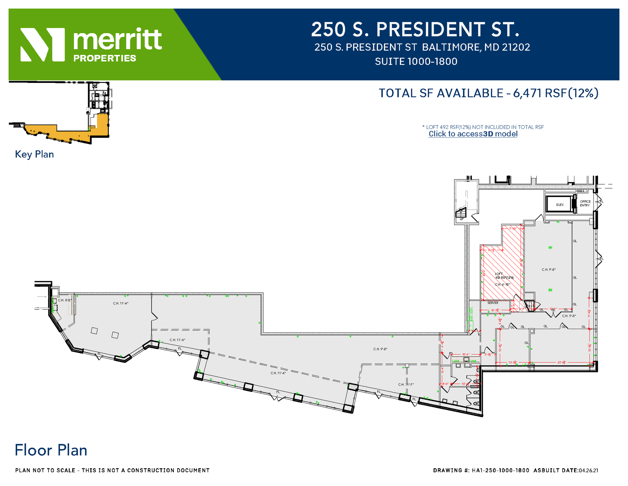 729 E Pratt St, Baltimore, MD en alquiler Plano de la planta- Imagen 1 de 1