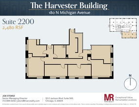 180 N Michigan Ave, Chicago, IL en alquiler Plano de la planta- Imagen 1 de 8