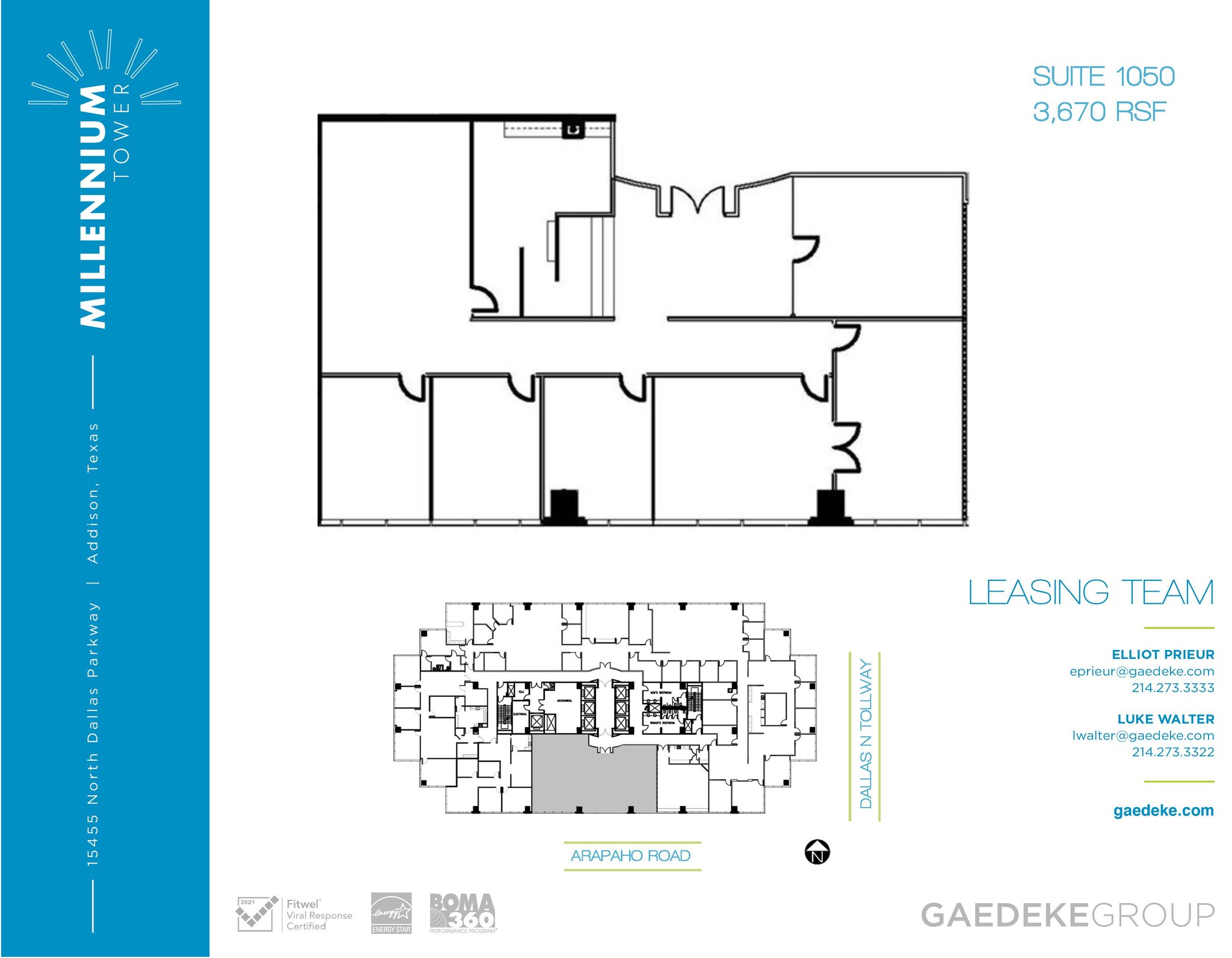 15455 Dallas Pky, Addison, TX en alquiler Plano de la planta- Imagen 1 de 8