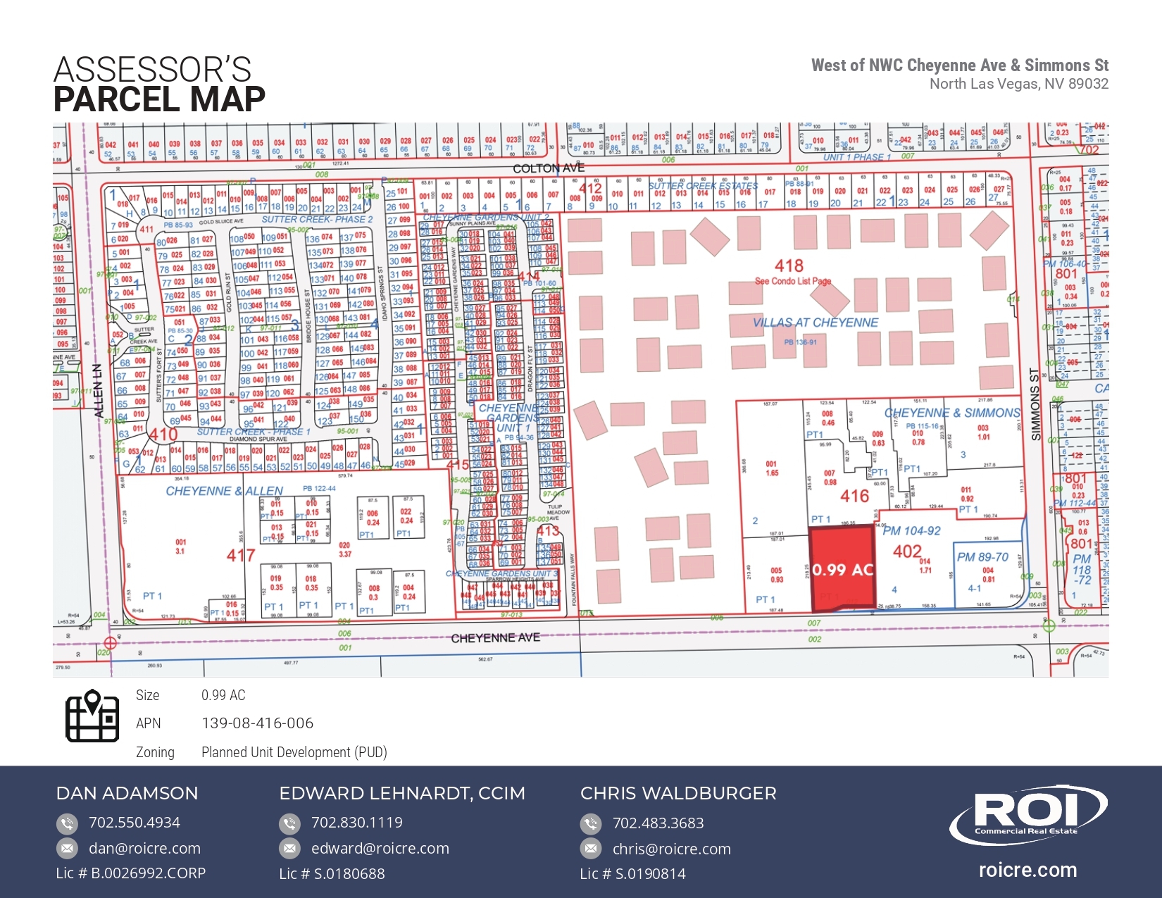 3000 Cheyenne, North Las Vegas, NV en venta Plano de solar- Imagen 1 de 8