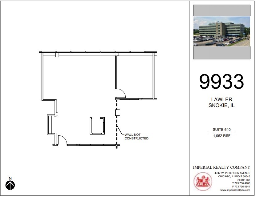 9933 Lawler Ave, Skokie, IL en alquiler Plano de la planta- Imagen 1 de 1