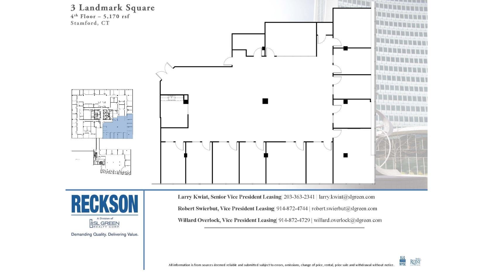 1 Landmark Sq, Stamford, CT en alquiler Plano de la planta- Imagen 1 de 1