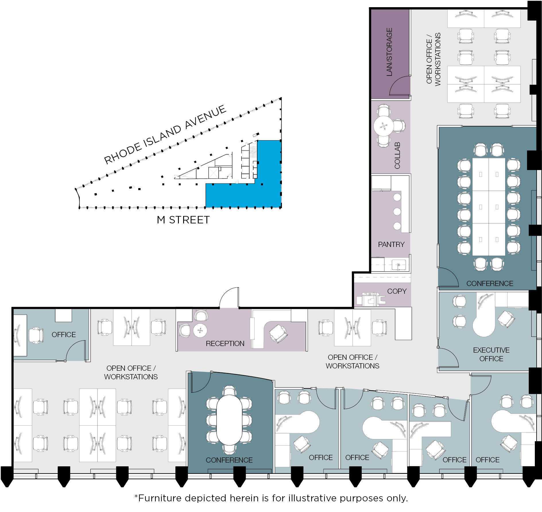 1730 Rhode Island Ave NW, Washington, DC en alquiler Plano de la planta- Imagen 1 de 1