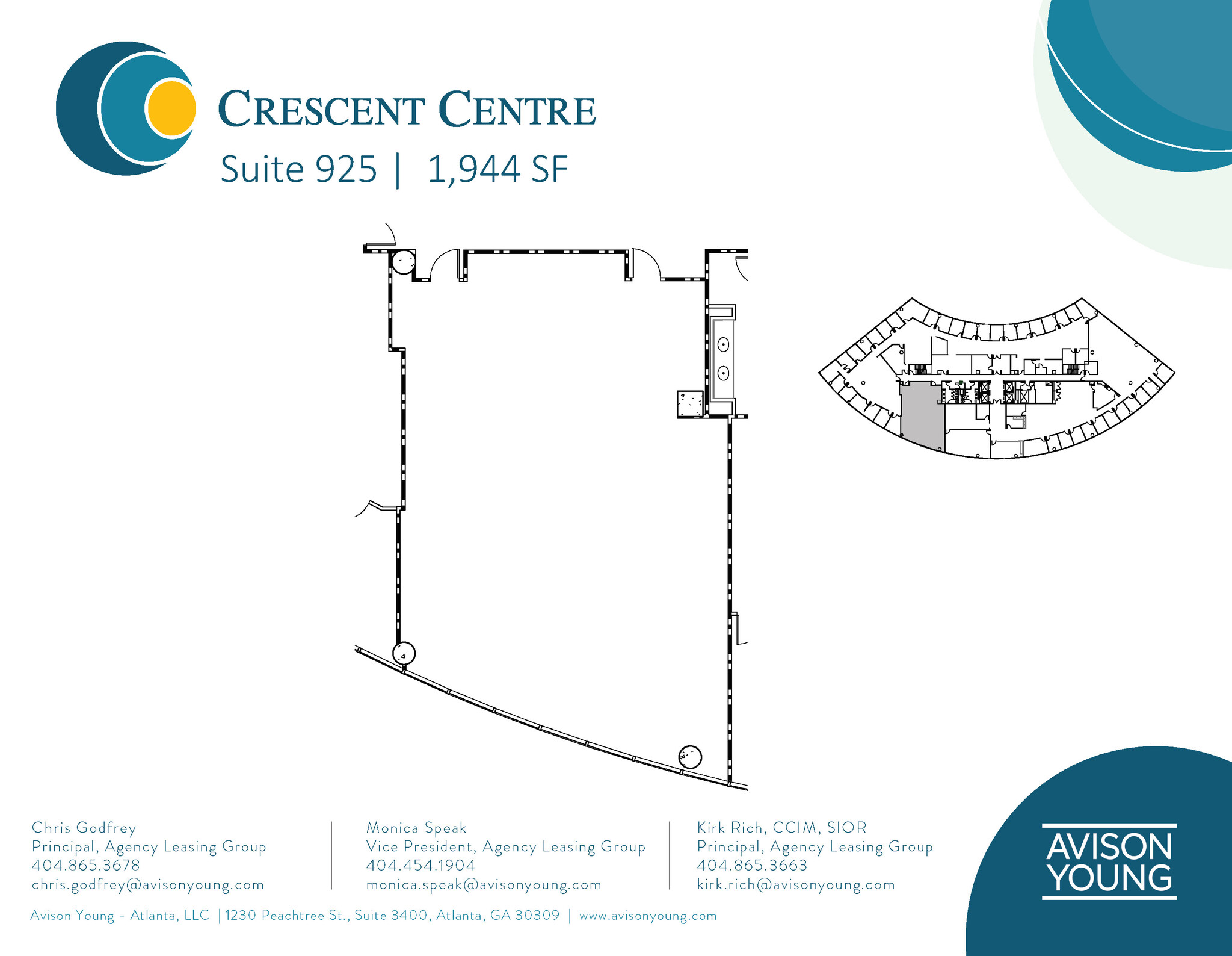 100 Crescent Center Pkwy, Tucker, GA en venta Plano de la planta- Imagen 1 de 3