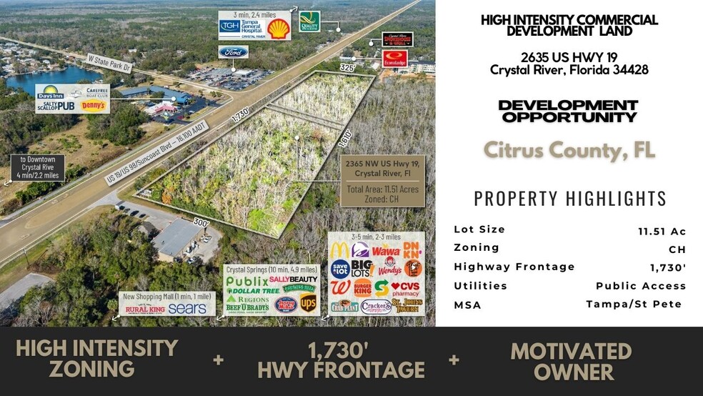 2365 NW US Highway 19, Crystal River, FL en venta - Foto del edificio - Imagen 1 de 28