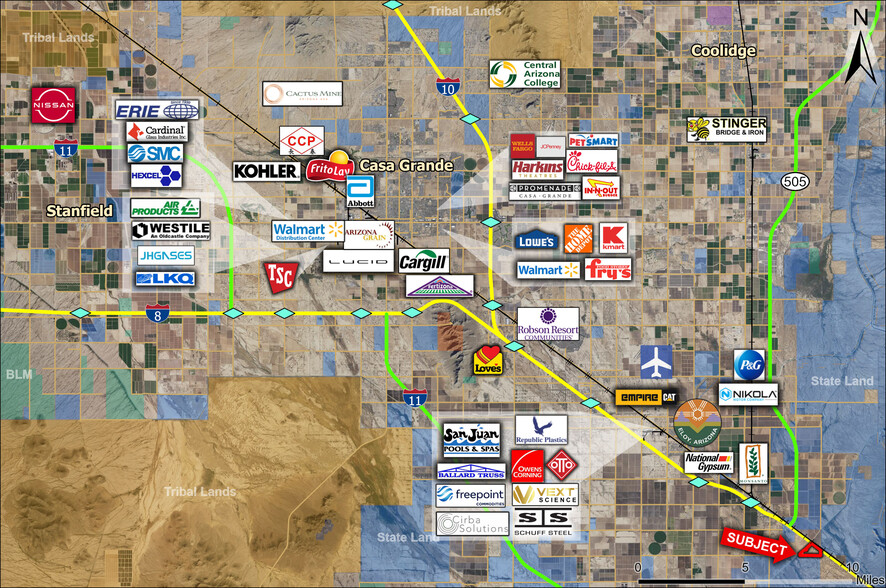 Interstate 10, Eloy, AZ en venta - Vista aérea - Imagen 3 de 4