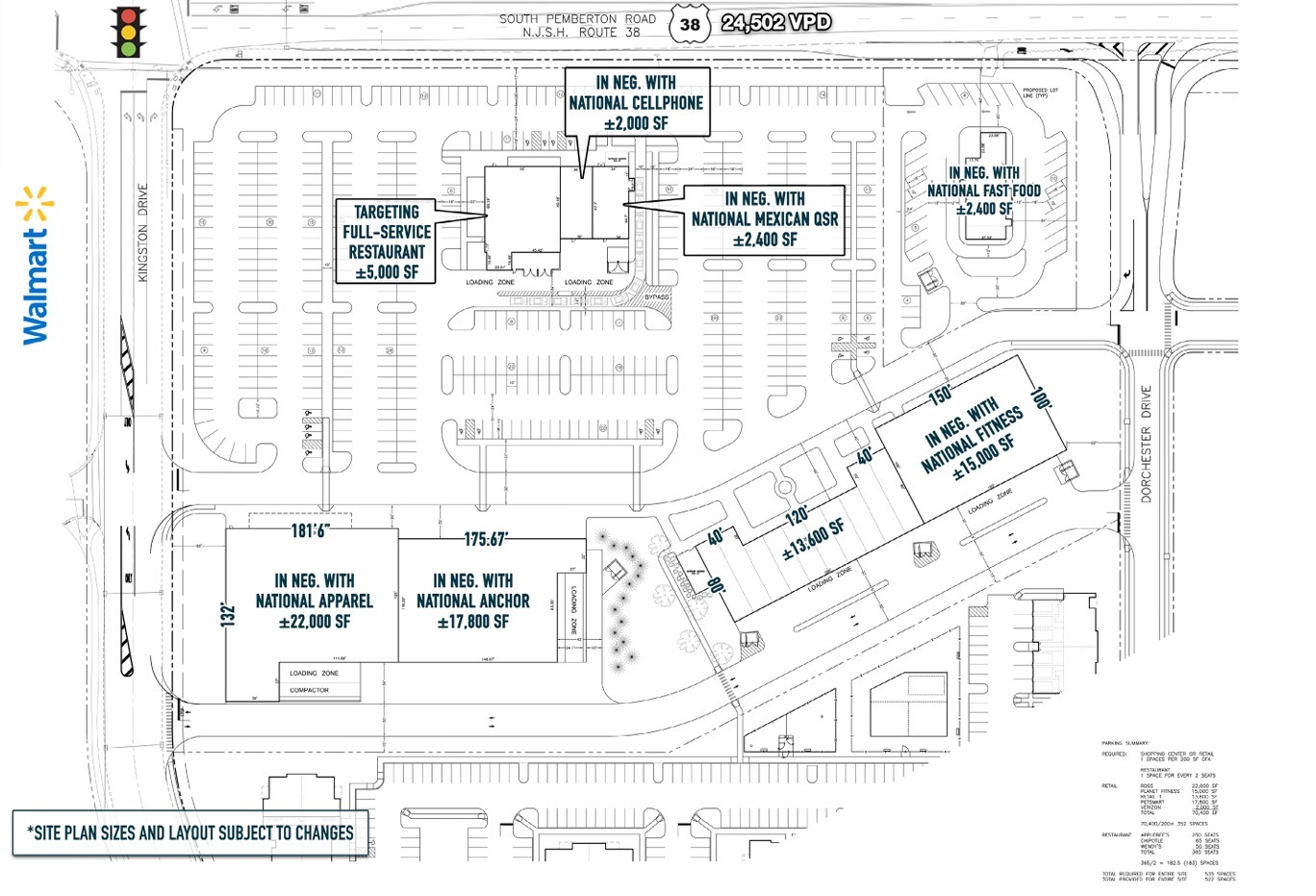 1775 Route 38, Lumberton, NJ en alquiler Plano del sitio- Imagen 1 de 2