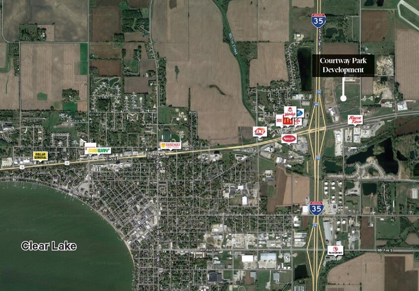 Interstate 35, Clear Lake, IA en venta - Vista aérea - Imagen 3 de 3