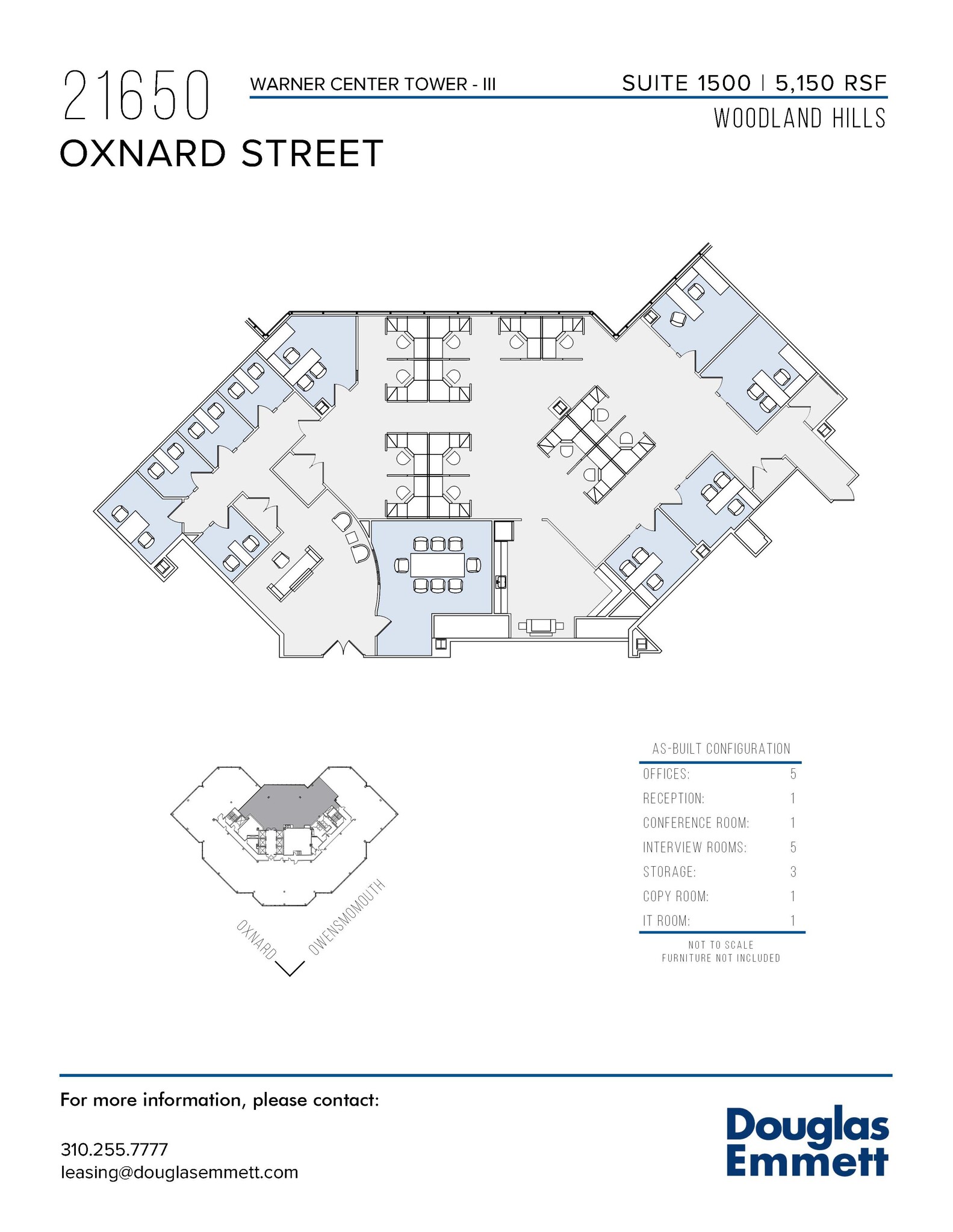 21650 Oxnard St, Woodland Hills, CA en alquiler Plano de la planta- Imagen 1 de 1