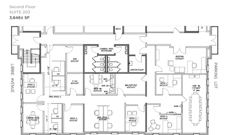 1801 Libbie Ave, Richmond, VA en alquiler Plano de la planta- Imagen 1 de 1