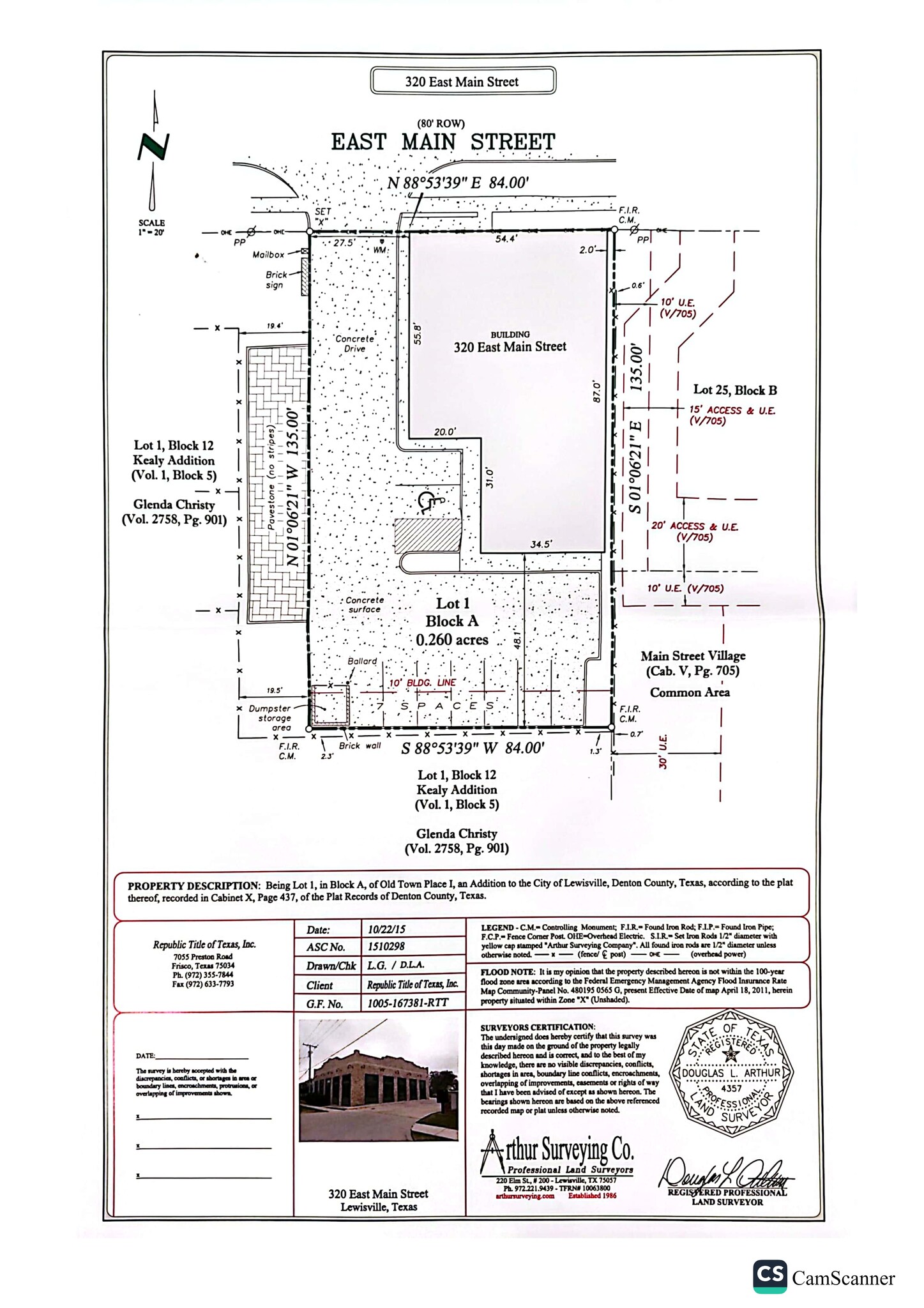 320 E Main St, Lewisville, TX en alquiler Plano del sitio- Imagen 1 de 2