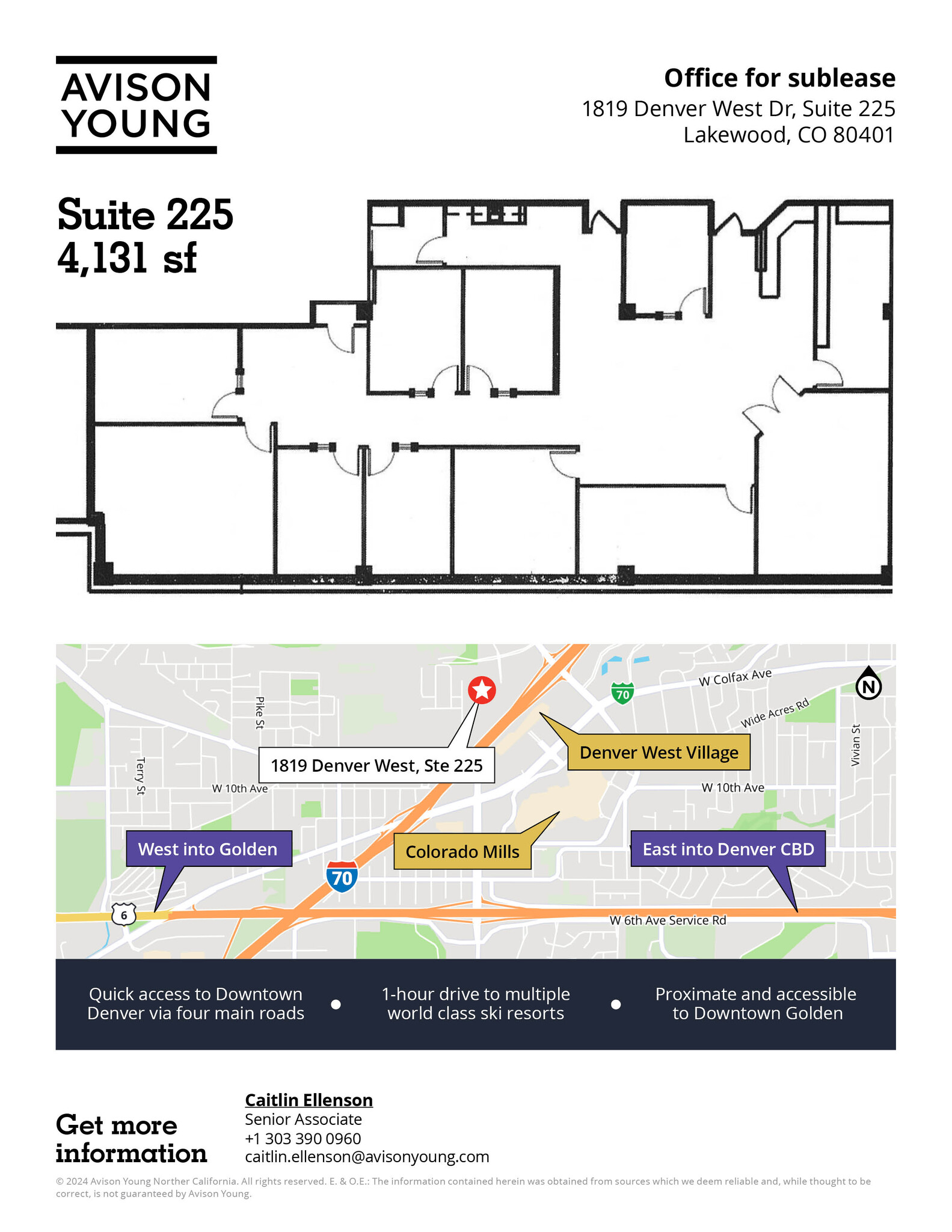 1819 Denver West Dr, Lakewood, CO en alquiler Plano de la planta- Imagen 1 de 7