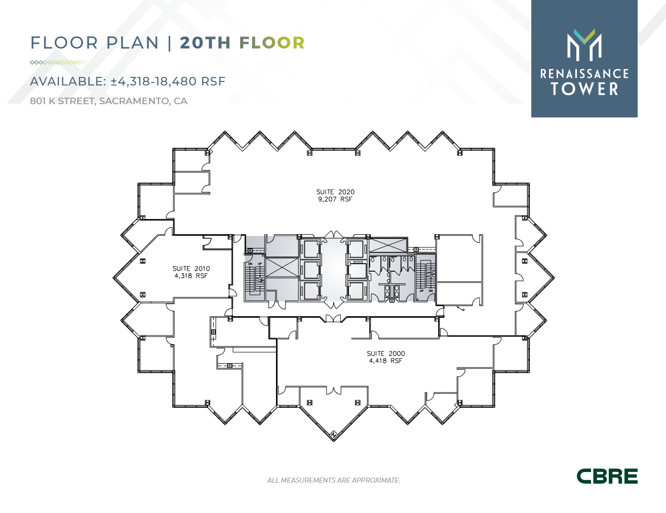 801 K St, Sacramento, CA en alquiler Plano de la planta- Imagen 1 de 2