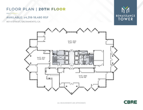 801 K St, Sacramento, CA en alquiler Plano de la planta- Imagen 1 de 2