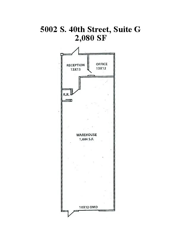 5002 S 40th St, Phoenix, AZ en alquiler Plano de la planta- Imagen 1 de 1