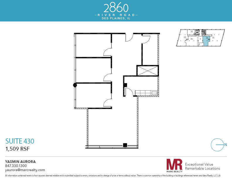 2860 S River Rd, Des Plaines, IL en alquiler Plano de la planta- Imagen 1 de 7