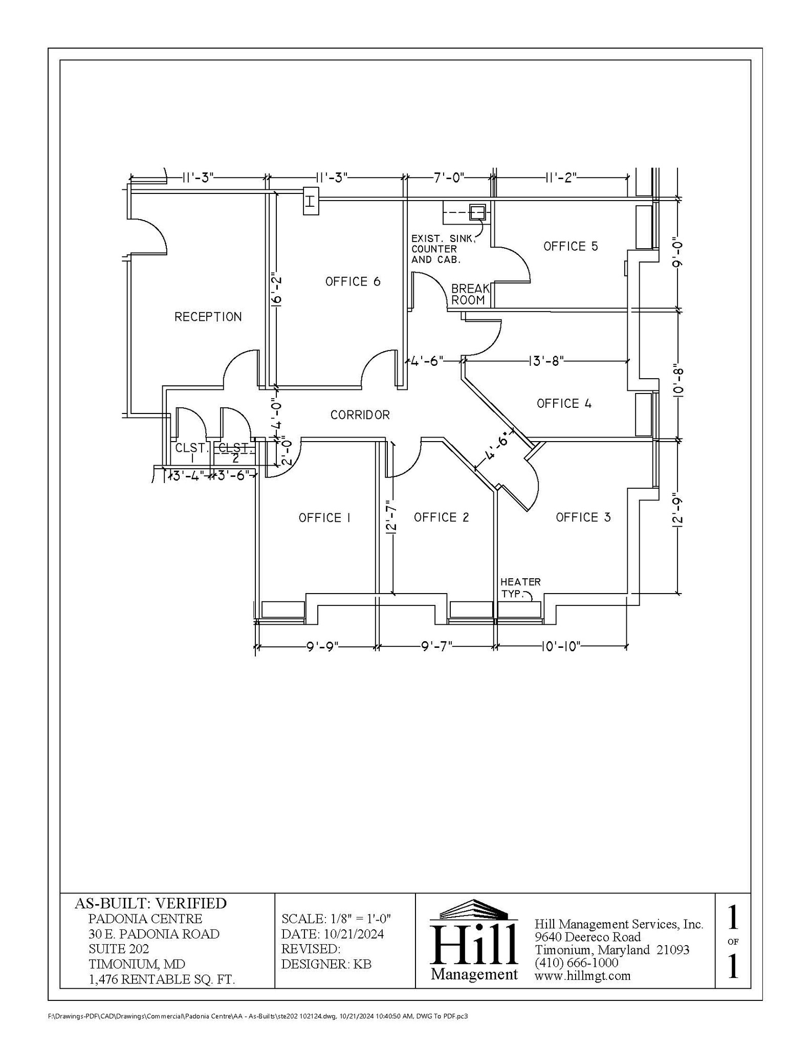 30 E Padonia Rd, Timonium, MD en alquiler Plano de la planta- Imagen 1 de 1