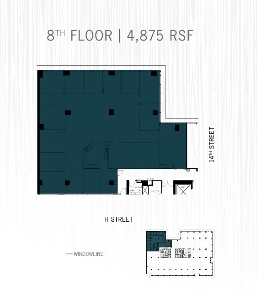 1401 H St NW, Washington, DC en alquiler Plano de la planta- Imagen 1 de 1