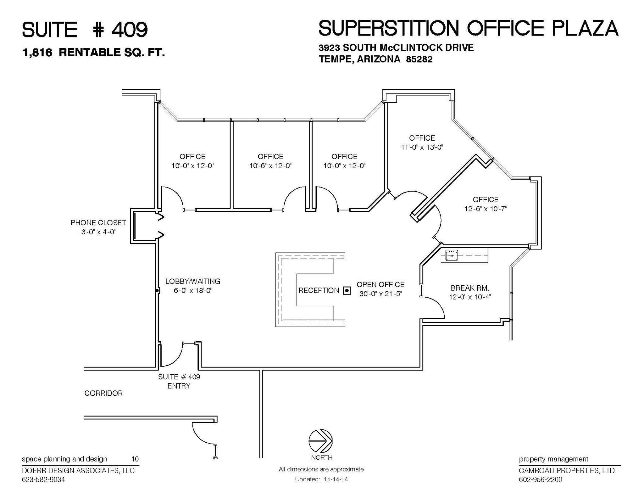 4015 S McClintock Dr, Tempe, AZ en alquiler Plano de la planta- Imagen 1 de 1