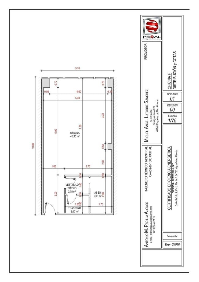 Más detalles de Calle Salzillo, 9, Roquetas de Mar - Oficina en venta