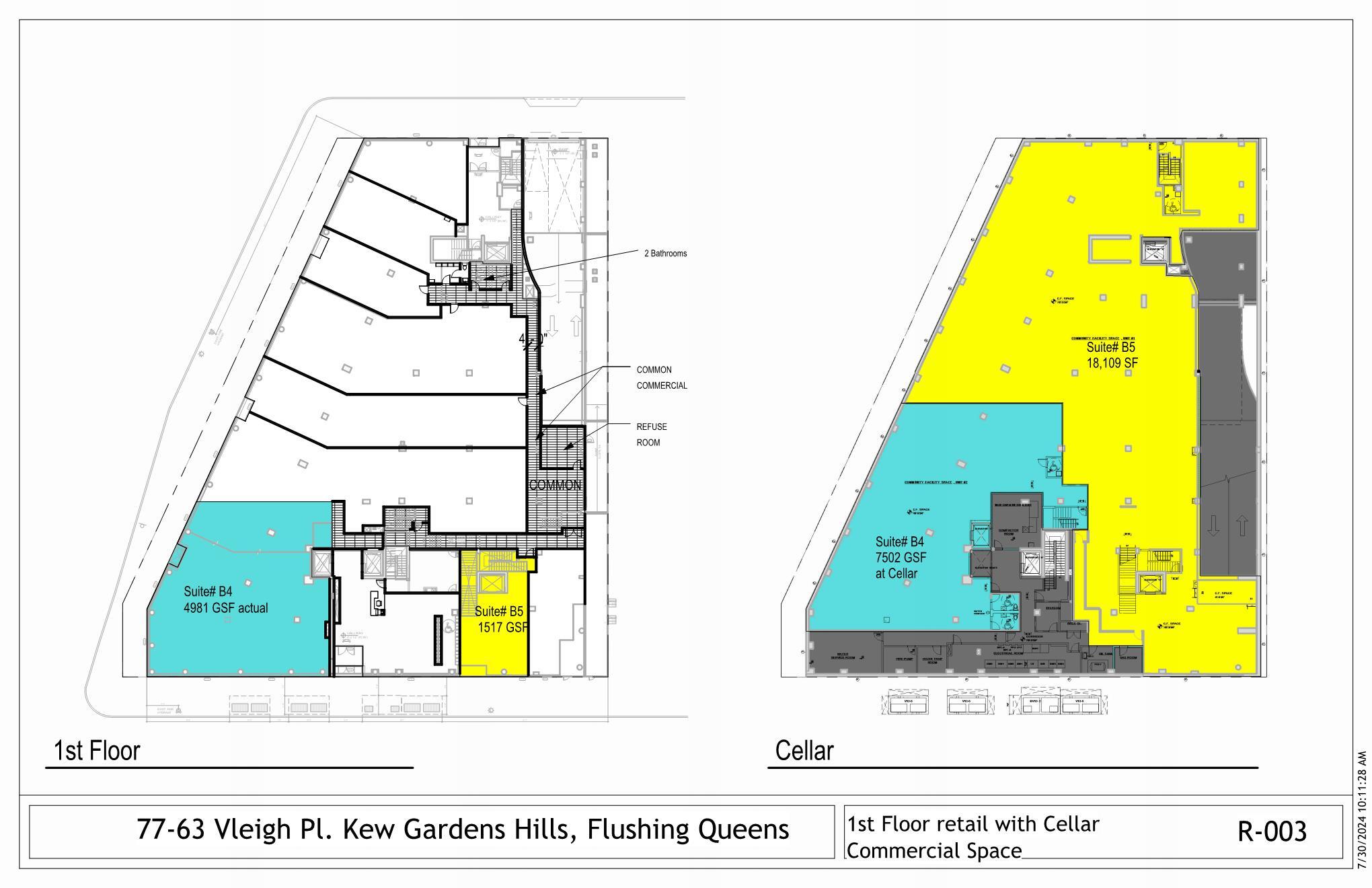 77-63 Vleigh Pl, Flushing, NY en alquiler Plano de la planta- Imagen 1 de 2