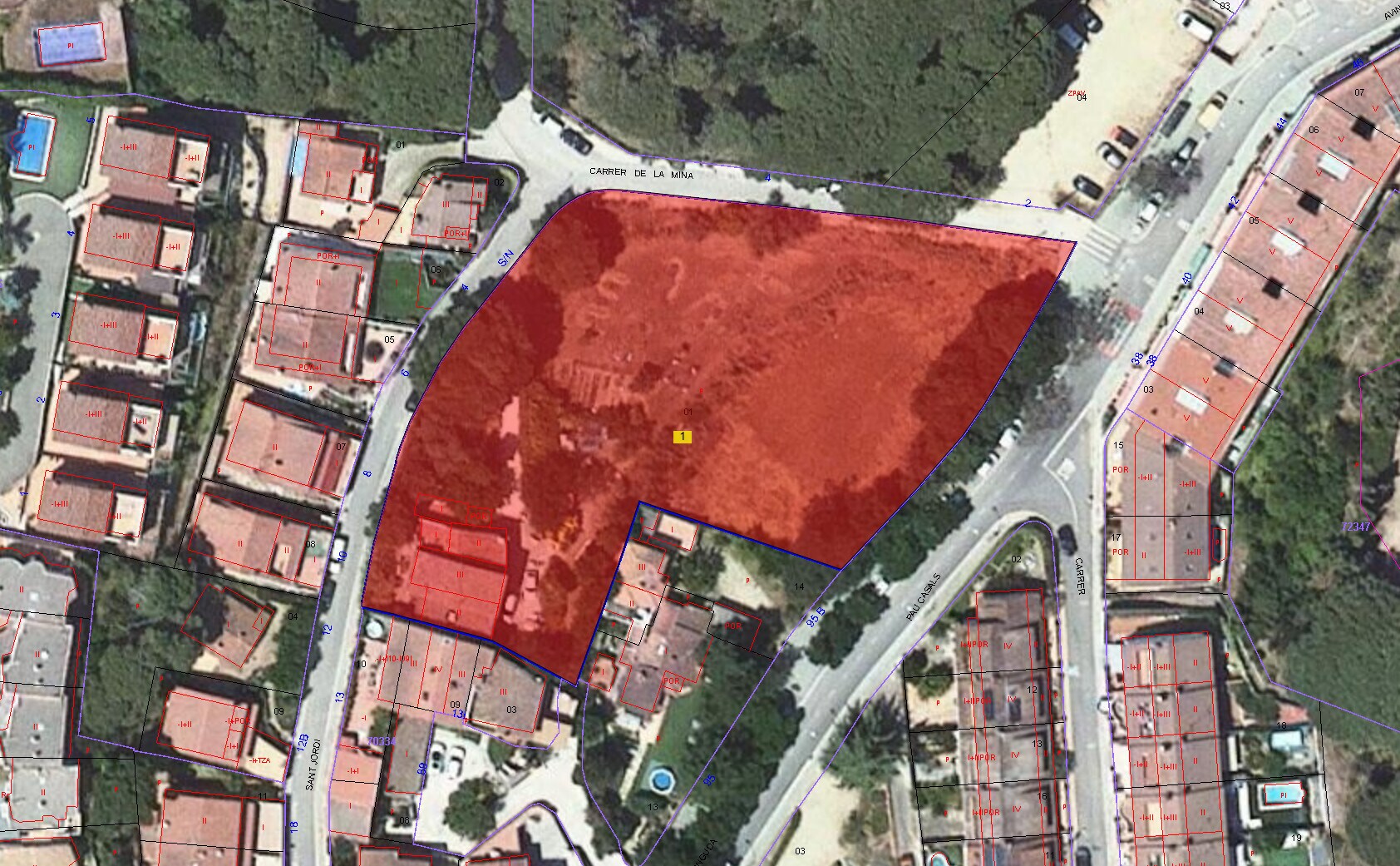 Terreno en Sant Andreu de Llavaneres, Barcelona en venta Plano de solar- Imagen 1 de 3