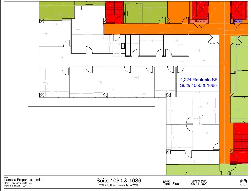 3701-3801 Kirby & 2401 Portsmouth, Houston, TX en alquiler Plano de la planta- Imagen 1 de 1