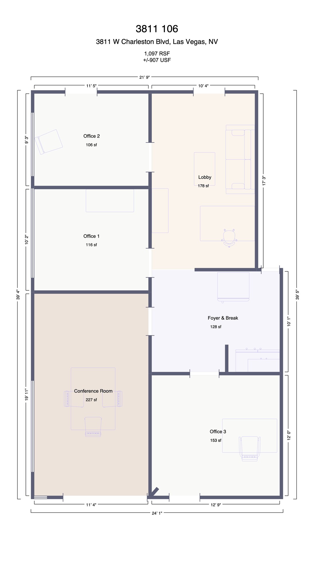 3821 W Charleston Blvd, Las Vegas, NV en alquiler Plano del sitio- Imagen 1 de 5