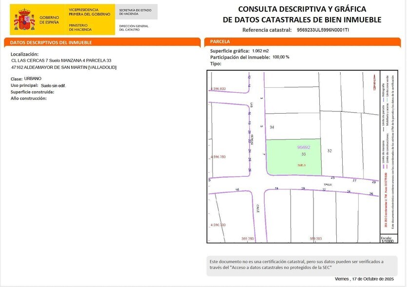 Terreno en Aldeamayor de San Martín, Valladolid en venta - Foto del edificio - Imagen 1 de 27
