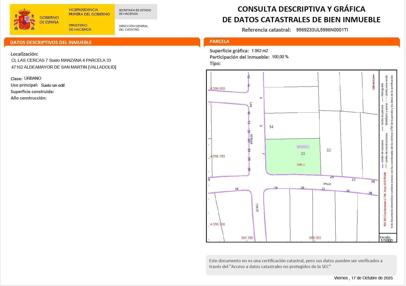 Terreno en Aldeamayor de San Martín, Valladolid en venta Foto del edificio- Imagen 1 de 28