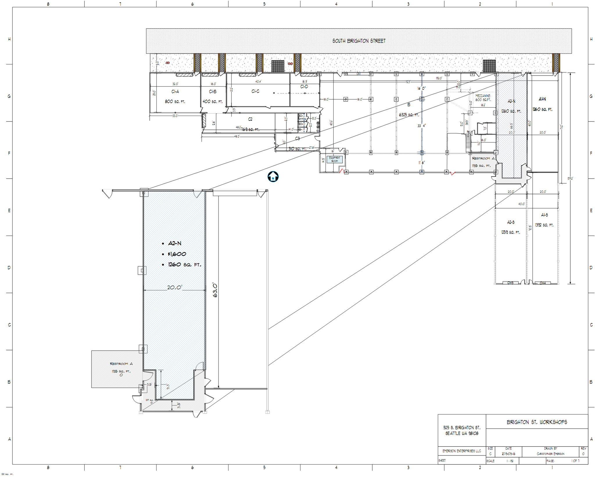 525 S Brighton St, Seattle, WA en alquiler Plano de la planta- Imagen 1 de 1