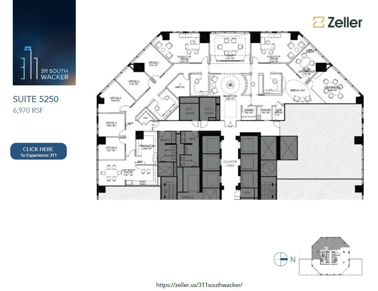 311 S Wacker Dr, Chicago, IL en alquiler Plano de la planta- Imagen 1 de 1