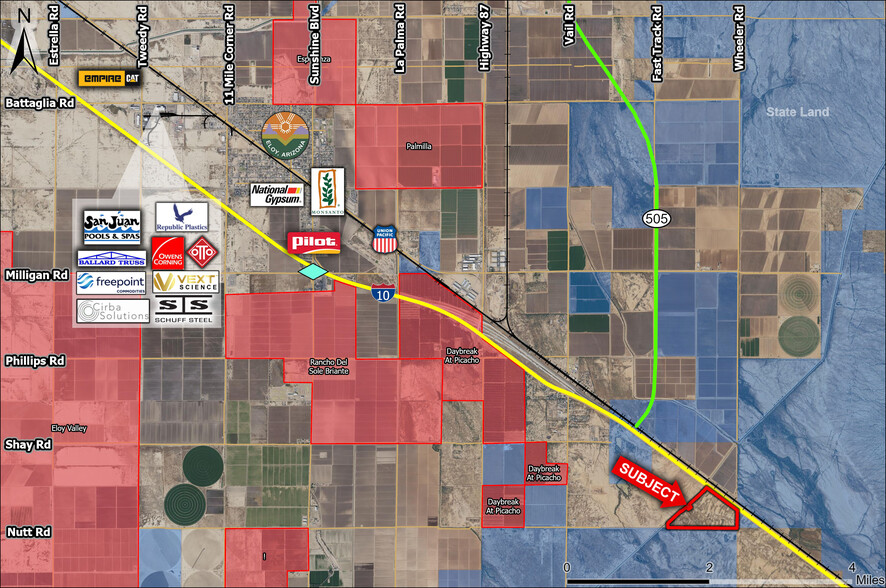 Interstate 10, Eloy, AZ en venta - Vista aérea - Imagen 2 de 4